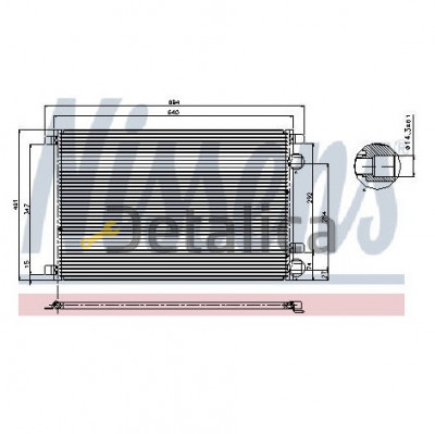Радиатор кондиционера для Рено Сценик 2 Китай