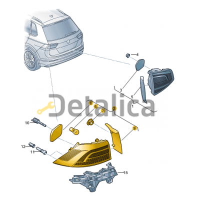 Фонарь задний внешний левый для Шкода Кодиак