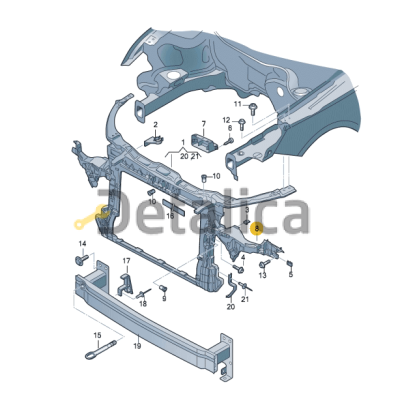 Крепление фары левой для Ауди А1 от 2010 оригинал