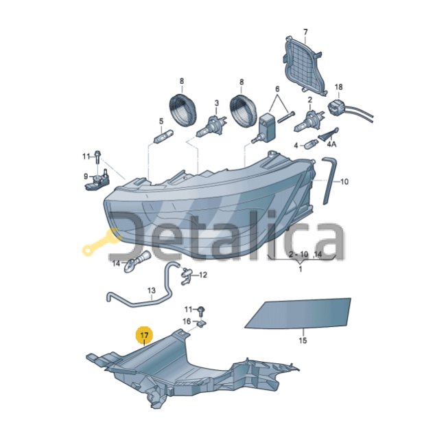 Крепление фары левой для Ауди А1 от 2010 оригинал