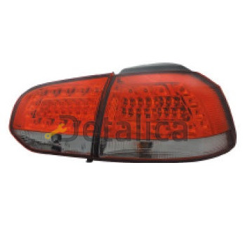 Фонари задние тюнинг-комплект полностью диодные внутри красно-тонированные для Фольксваген Гольф 6 от 2009 (Eagle Eyes) хэтчбэк