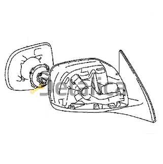 Зеркало правое без крышки оригинал для лексус  GX 460 от 2009