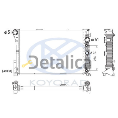 Радиатор охлаждения для Мерседес W212 Koyo Япония