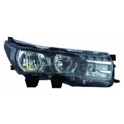 Фара правая под корректор с диод внутри черная для Тойота Королла Е180