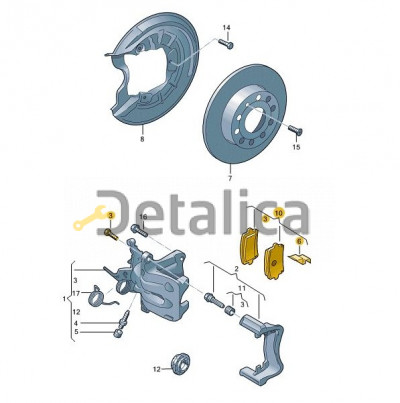 Колодки тормозные задние для Шкода Йети оригинал