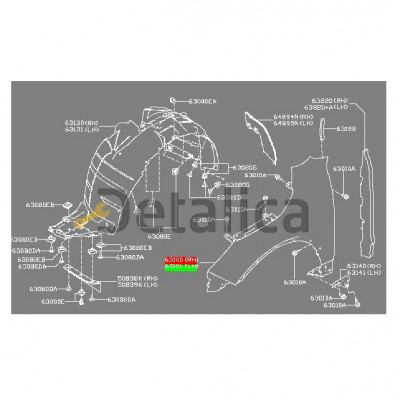 Крыло переднее правое для Ниссан Кашкай J11 анг