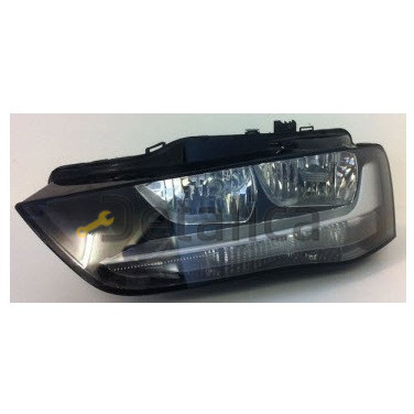 Фара левая с регулятором мотора внутри черная для Ауди А4 от 2012 (Depo)