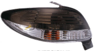 PEUGEOT 206 фонарь задн внешн л+п (комплект) тюнинг тонир с диод (eagle eyes) черн-хром