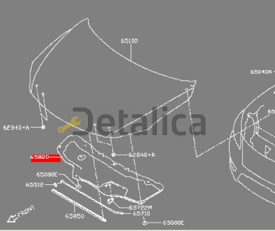 Шумоизоляция капота (утеплитель) для Ниссан Центра В17