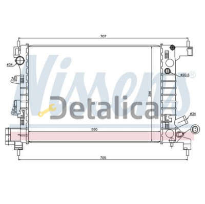 Радиатор охлаждения для Шевроле Авео Т300 1.2 МТ NISSENS