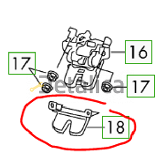 Кожух замка двери багажника Skoda Oktavia A7
