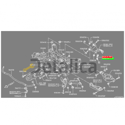 Стойка стабилизатора задняя правая для Ниссан Патфайндер Р52 оригинал