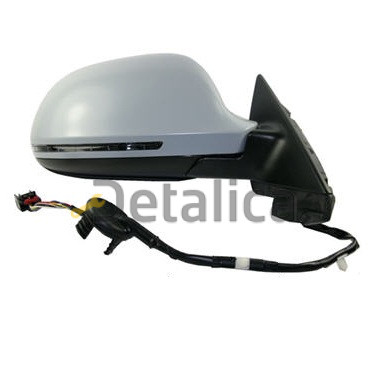 Зеркало правое 5ти дв электрическое с подогревом и ук поворота для Ауди А3 от 2008 (Тайвань) грунт convex 