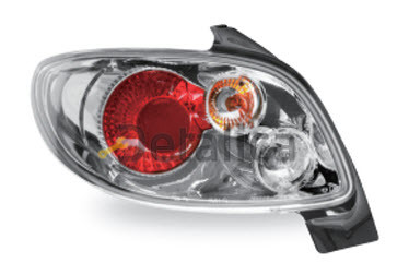 PEUGEOT 206 фонарь задн внешн л+п (комплект) тюнинг прозрач (junyan) внутри хром