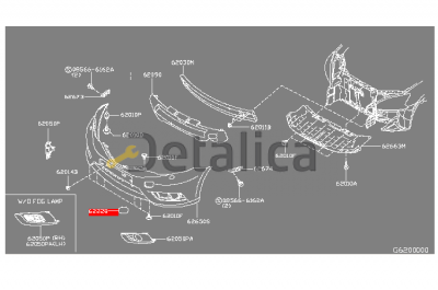 Заглушка буксировачного крюка переднего бампера для Ниссан Тиида С13