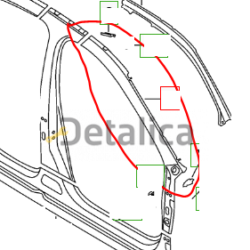Передняя стойка кузова правая для Шкода Октавия А7