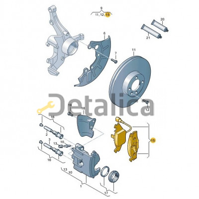Колодки тормозные передние для Шкода Йети оригинал