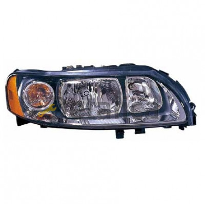 Фара правая под корректор внутри черная для Вольво S60 от 2005-2009