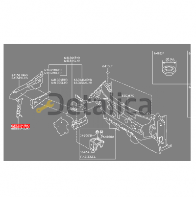 Суппорт фары правый ( суппорт панели ) для Ниссан Кашкай J11E Китай