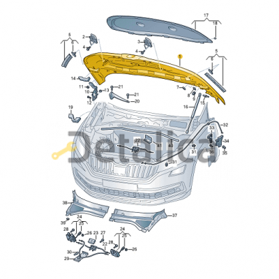Капот для Шкода Кодиак оригинал