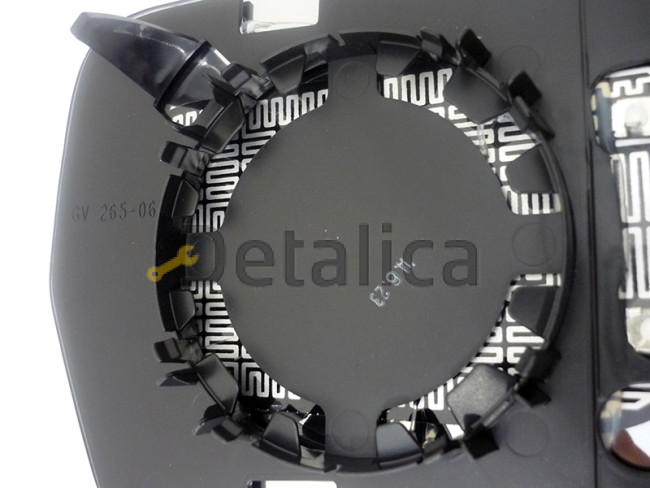 Стекло зеркала правое с подогревом для Ауди А3 2009 (Тайвань) convex