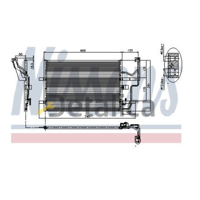 Радиатор кондиционера для Мазда 3 BK от 2004 Nissens Дания