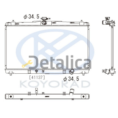 Радиатор охлаждения для Тойота Камри 50 от 2011 MT (Koyo)