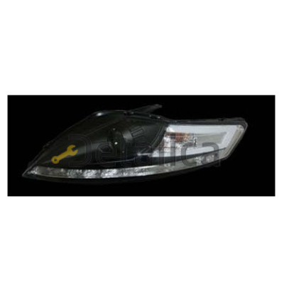 Фара левая+правая комплект тюнинг линзованная DEVIL EYES с регулятором мотора JUNYAN внутри черная для форд мондео от 2007