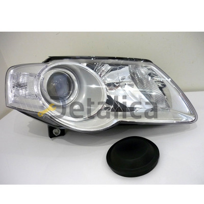 Фара правая с рег мотора линзованная внутри хром для Фольксваген Пассат Б6 от 2005 (Depo)