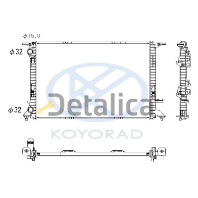 Радиатор охлаждения для Ауди Q3 от 2011 (Koyo)