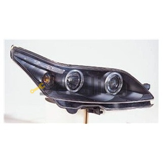 Фары тюнинг-комплект линзованные с 2 светящимися ободками с регулятором мотора SONAR внутри черные для Ситроен С4