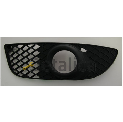 Решетка бампера передняя левая под противотуманку черная для митсубиси лансер от 2007