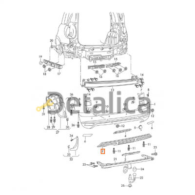 Облицовка ( накладка ) заднего бампера для Шкода Йети от 2013 оригинал