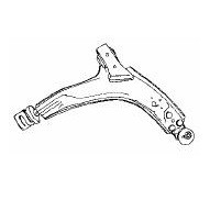 Рычаг передней подвески левый нижний с салейнт-блоками для Шевроле Ланос