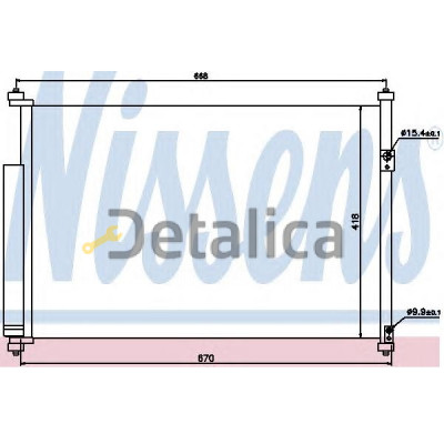 Радиатор кондиционера для Сузуки Гранд Витара Nissens Дания