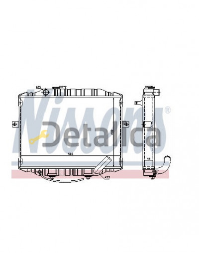 Радиатор охлаждения 2.5 dis для Хендай Портер Н100 от 1997 (Nissens)