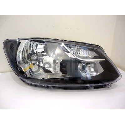 Фара правая с регулятором мотора внутри для Фольксваген Кадди 2010-2015 (Depo) черная H4,PY21W,P21/5W