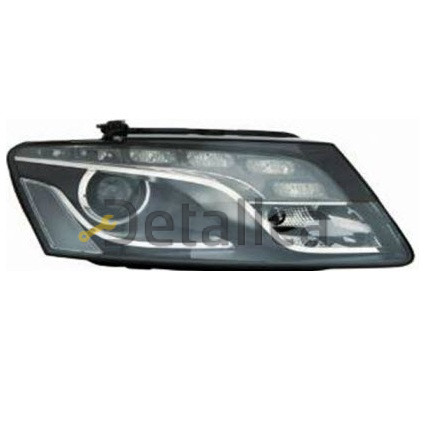 Фара правая линзованная с рег мотора ксенон внутри черная для Ауди Q5 от 2008 (Depo) D3S