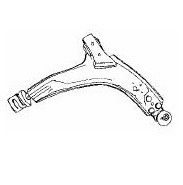 Рычаг передней подвески правый нижний с салейнт-блоками для Шевроле Ланос