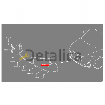 Форсунка омывателя фары левая для Ниссан Патфайндер Р52 оригинал
