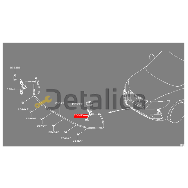 Форсунка омывателя фары левая для Ниссан Патфайндер Р52 оригинал