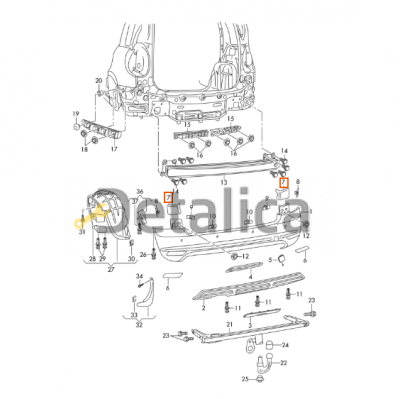 Надставка бампера заднего левая для Шкода Йети от 2013 оригинал