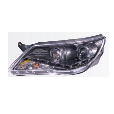 Фара комплект тюнинг с Drl дневные ходовые огни линзованная с ветящимся ободком внутри черные для Фольксваген Тигуан от 2007-2010 (Sonar) Фара комплект тюнинг с Drl дневные ходовые огни линзованная с ветящимся ободком внутри черные для Фольксваген Тигуан от 2007-2010 (Sonar)