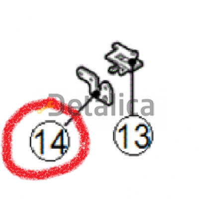 Замок капота для Шкода Рапид нижняя часть