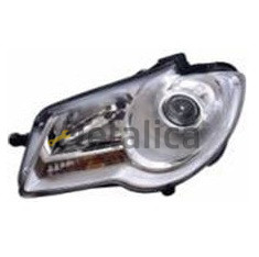 Фара левая под корректор с регулятором мотора для Фольксваген Туран 2006-2010 (Depo)
