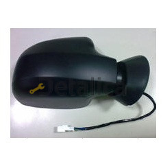 Зеркало правое большое электрическое с подогревом aspherical черное для рено логан от 2008    корпус монолитный