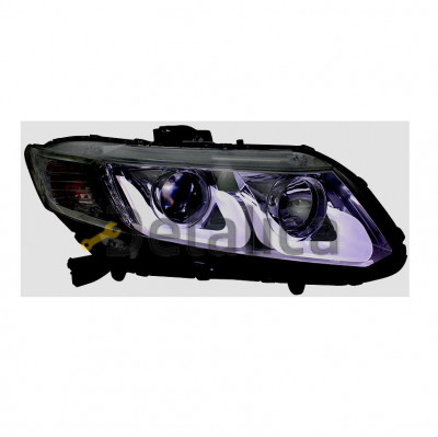 Фары тюнинг-комплект линзованные со светящимися секциями под корректор EAGLE EYES внутри чёрные для Хонда Цивик 9 седан