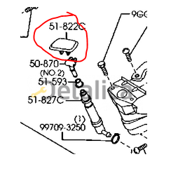 Крышка форсунки омывателя фары левая хэтчбэк для мазда 3 от 2004