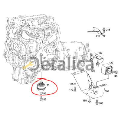 Подушка двигателя левая=правая Мерседес W639 оригинал