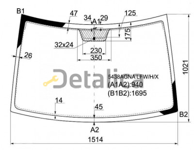 Лобовое стекло для Мерседес W639 Viano (без полосы)